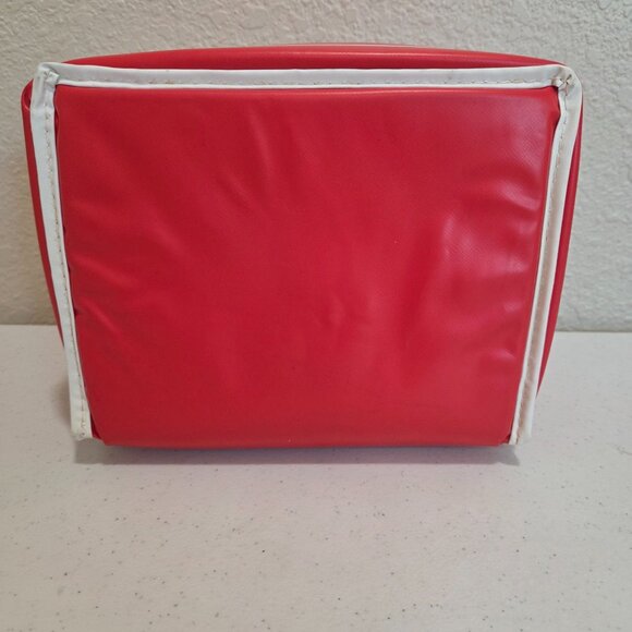 Coca Cola Vintage Lunch Bag Zippered Red Cooler Vinyl - Picture 2 of 14